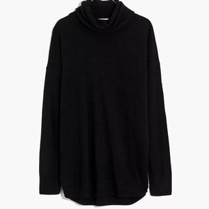 Madewell Crestland Side-Button Turtleneck Tunic Sweater